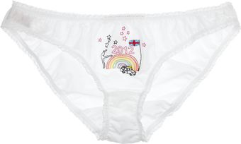 Stella McCartney Olympics Embroidered Cotton and Silkblend Briefs - Lyst