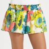 Alice + Olivia Smocked Silk Play Shorts in Multicolor (sunflower) - Lyst