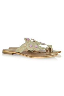 Antik Batik Krista Embroidered Thong Sandal - Lyst