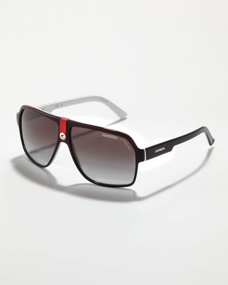 Carrera Plastic Sport Aviator Sunglasses Redblack In Black For Men Lyst 