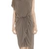 Helmut Lang Particle Textured Silkcrepe Dress in Gray - Lyst