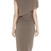Helmut Lang Particle Textured Silkcrepe Dress in Gray - Lyst