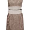 Karen Millen Lace Mini Dress in Gold - Lyst