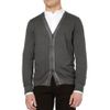 Lanvin Stone Washed Cashmere Cardigan in Gray for Men - Lyst