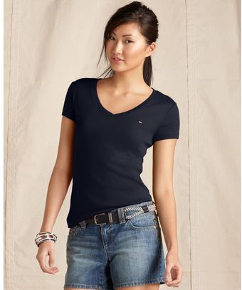  Shortsleeve Cotton Vneck 