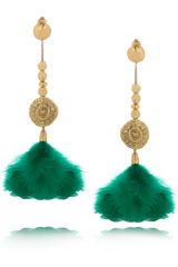 Aurelie Bidermann Cités Dor 18karat Goldplated Feather Clip Earrings