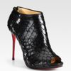 Christian Louboutin Leather Platform Ankle Boots in Black - Lyst