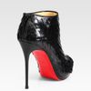 Christian Louboutin Leather Platform Ankle Boots in Black - Lyst