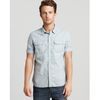 Converse Canvas Double Pocket Short Sleeve Sport Shirt in Blue for Men (aqua blue) - Lyst