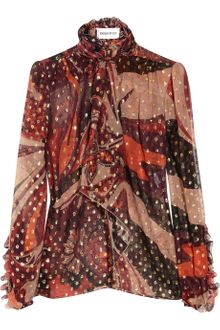 Emilio Pucci Printed Silkblend Chiffon Blouse - Lyst
