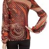 Emilio Pucci Printed Silkblend Chiffon Blouse in Multicolor (multicolored) - Lyst