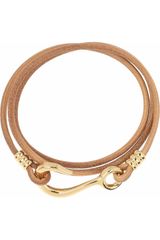 Giles & Brother 10karat Goldplated and Leather Wrap Bracelet
