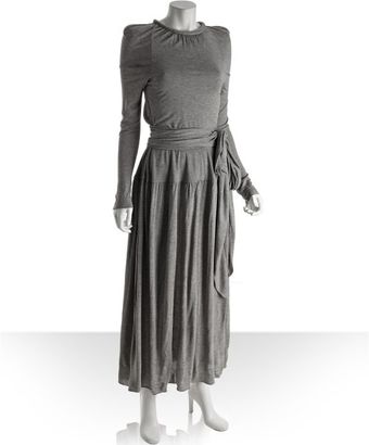  Cinder Jersey Cee Cee Long Sleeve Tie Waist Dress 