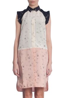 Marni People Print Shoulder Ruffle Dress - Lyst