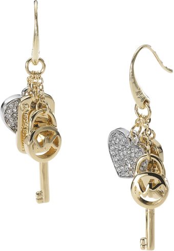Michael Kors Michael Charm Drop Earrings - Lyst