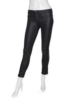 Rag & Bone Exclusive Exposed Zipper Ankle Skinny Navy - Lyst