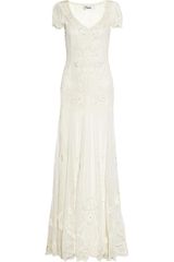 Temperley Long Elisha Silk Blend Appliquéd Tulle Gown