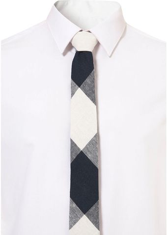  Navy Jumbo Check Tie 