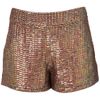 Topshop Premium Sequin Shorts in Brown (copper) - Lyst