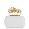 Alexander Mcqueen Anemone Knuckleduster Clutch Bag in White - Lyst