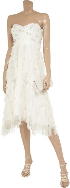 badgley mischka white gown