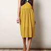 Burberry Prorsum Beaded Silk Dress in Yellow - Lyst