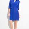 Calvin Klein Cinch Waist Shirtdress in Blue (atlantis) - Lyst