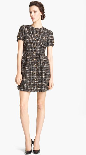 Dolce & Gabbana Tweed Dress - Lyst