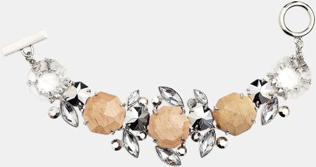 Givenchy Wood Crystal Line Bracelet in Silver (silver/ clear crystal) - Lyst