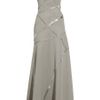 Hervé Léger Beaded Multistrap Gown in Gray - Lyst