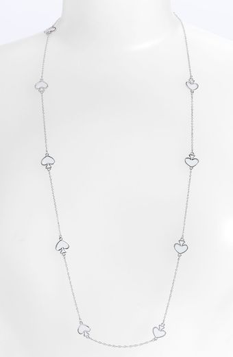 Kate Spade Open Spade Long Necklace - Lyst
