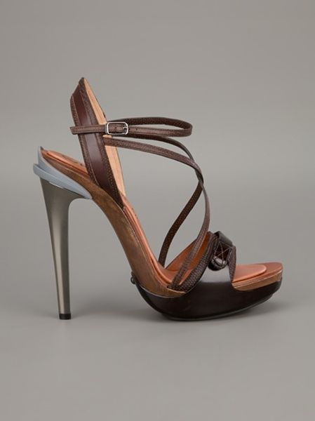 Lanvin High Heel Sandal in Brown | Lyst