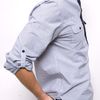 Shipley & Halmos Ford Woven Henley in Blue for Men - Lyst