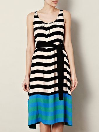 Sonia By Sonia Rykiel Striped Colour Tank Dress - Lyst