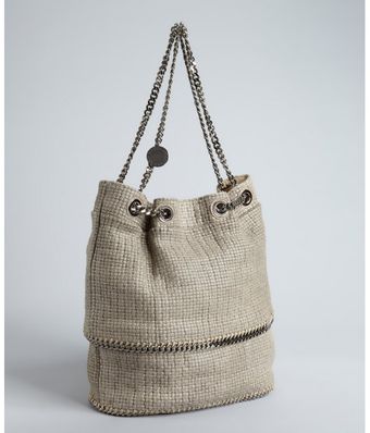  Umber Canvas Chain Strap Shoulder Bag 