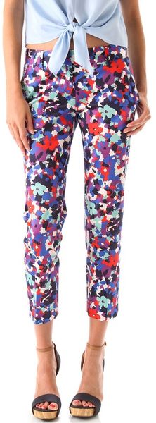 Tory Burch Tribley Pants in Purple - Lyst