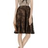 Valentino Pleated Lace Dress in Brown - Lyst