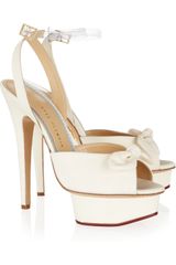 Charlotte Olympia Serena Silk Platform Sandals
