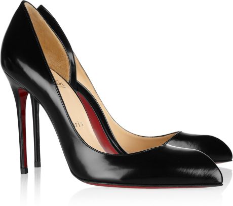 Christian Louboutin Chiarana 100 Cutout Leather Pumps in Black - Lyst