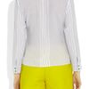 Elizabeth And James Amie Striped Cottongauze Shirt in White (gray) - Lyst