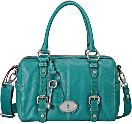 fossil blue satchel