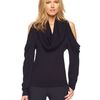 Michael Kors Coldshoulder Cowlneck Top in Black - Lyst