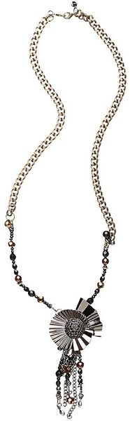 Mimco Sunray Flower Drape Neck in Black (jet) - Lyst