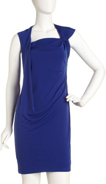 Muse Cap-sleeve Knotted Dress - Lyst