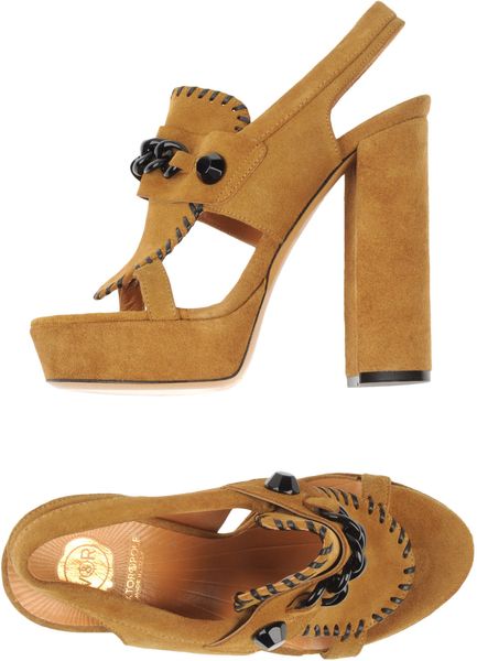 Viktor & Rolf Platform Sandals in Brown (camel) - Lyst