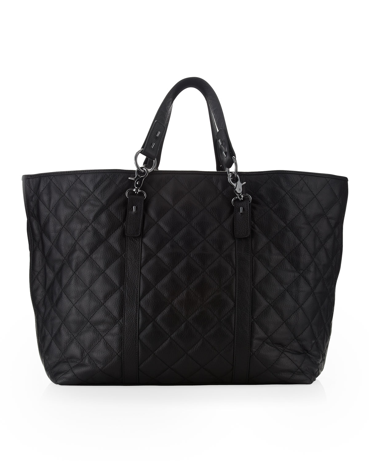 Designer Quilted Leather Tote Bag Literacy Basics