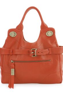 Foley + Corinna Mini Jetset Leather Tote Coral - Lyst