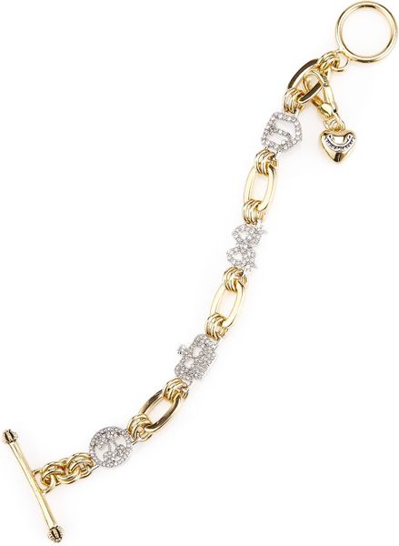 Juicy Couture Luxe Icon Starter Charm Bracelet in White (gold)