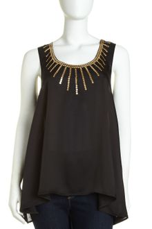 Michael by Michael Kors Sequintrim Racerback Tank - Lyst
