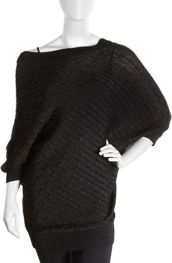  Dolman Sleeve Cable Knit Sweater 